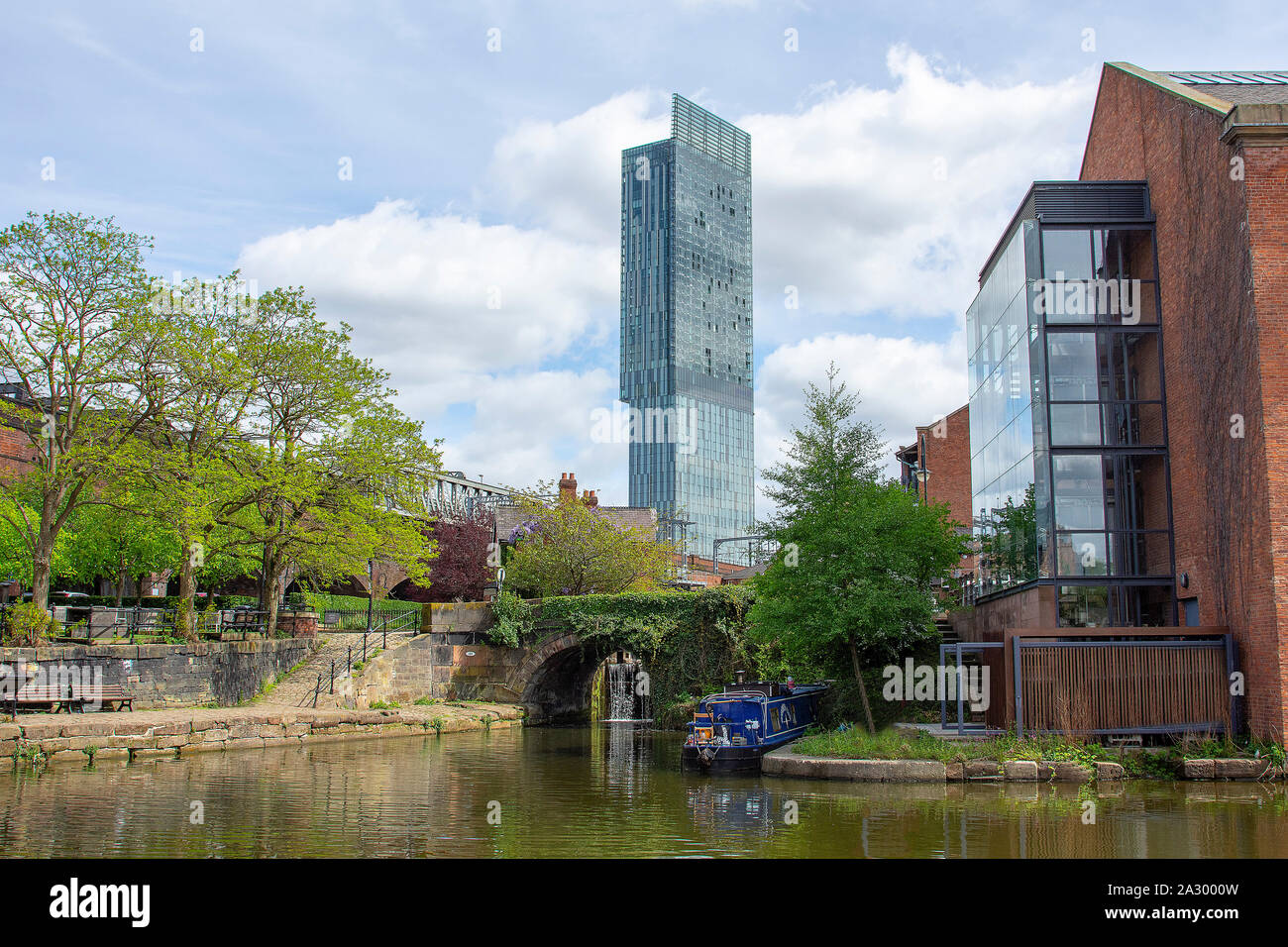 Bacino di Castlefield Manchester Foto Stock