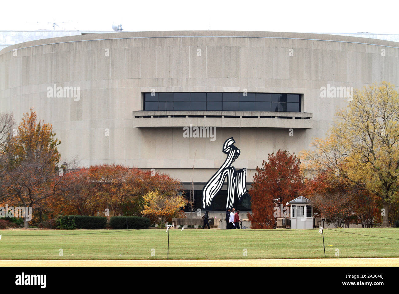 Vista esterna del Museo Hirshhorn a Washington DC, Stati Uniti d'America Foto Stock