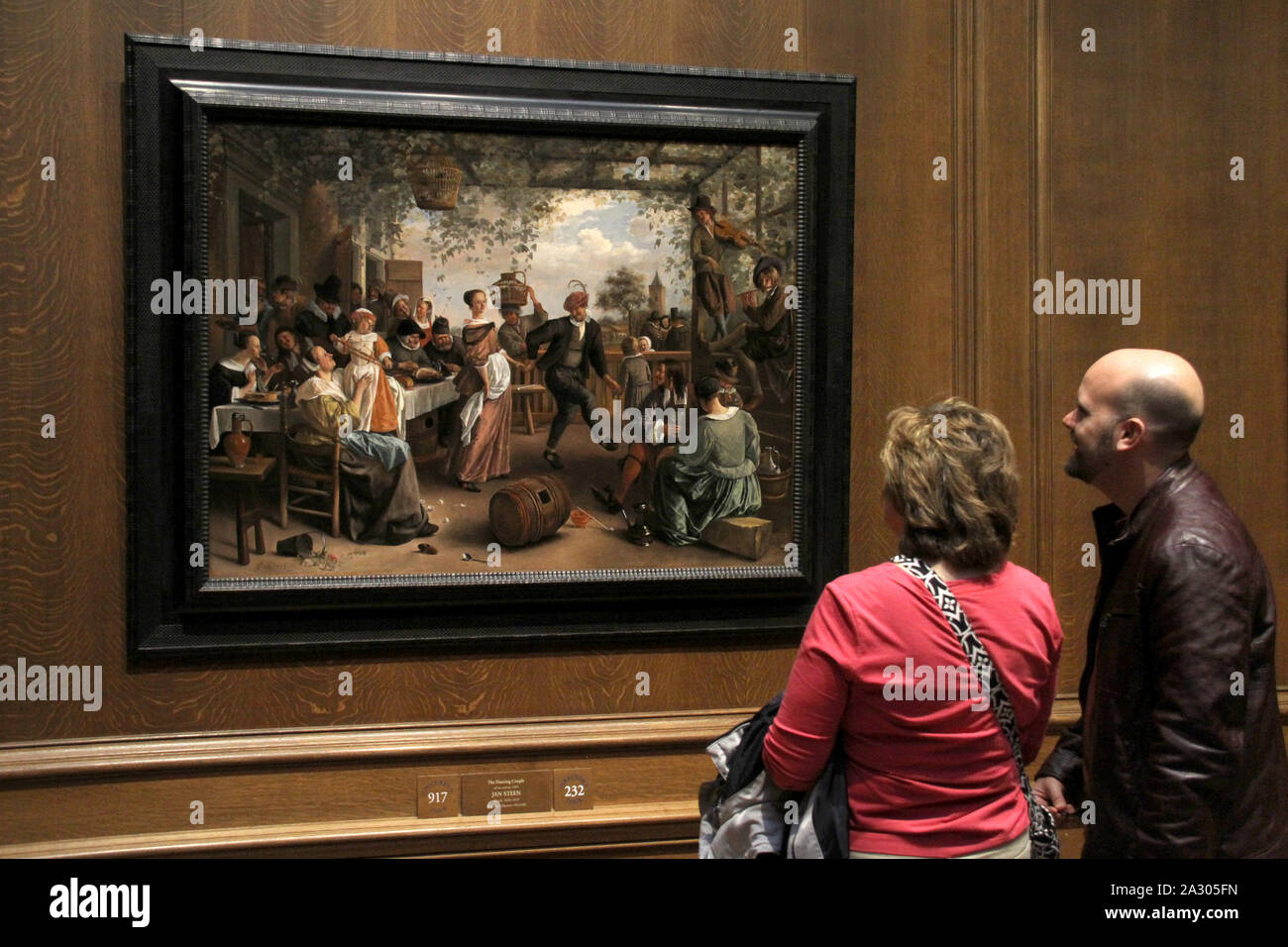 I visitatori della collezione permanente presso la National Gallery of Art di Washington DC, Stati Uniti d'America Foto Stock