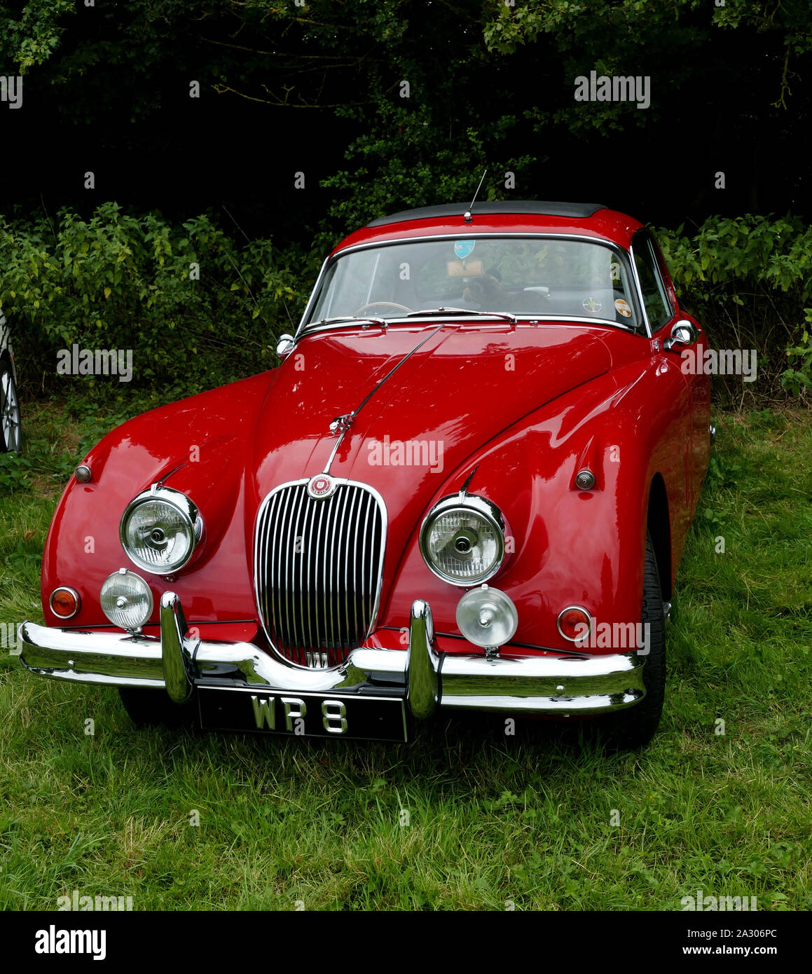 Jaguar XK 150, WP 8, auto classica a Chiltern Open Air Museum, Buckinghamshire. Foto Stock