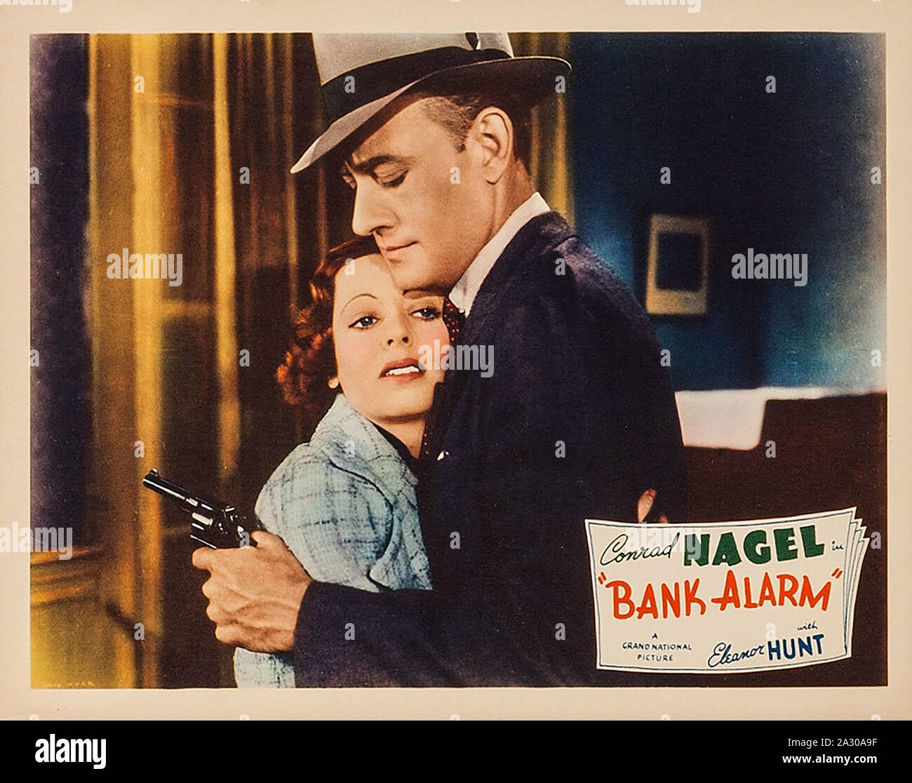 Allarme banca 1937 Grand National Pictures film con Eleonora Hunt e Conrad Nagel Foto Stock