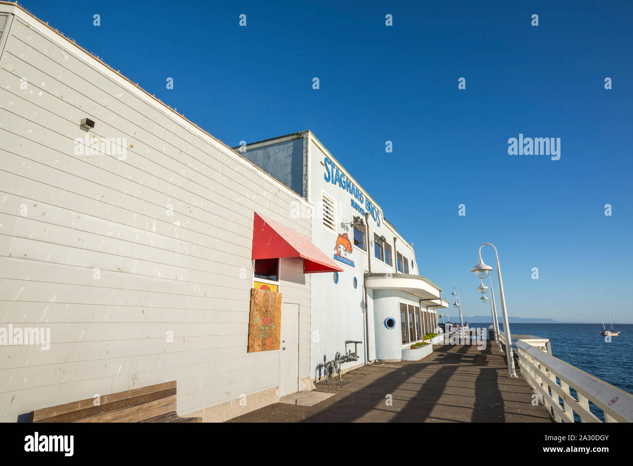 Santa Cruz Wharf. Santa Cruz, in California, Stati Uniti d'America. Foto Stock