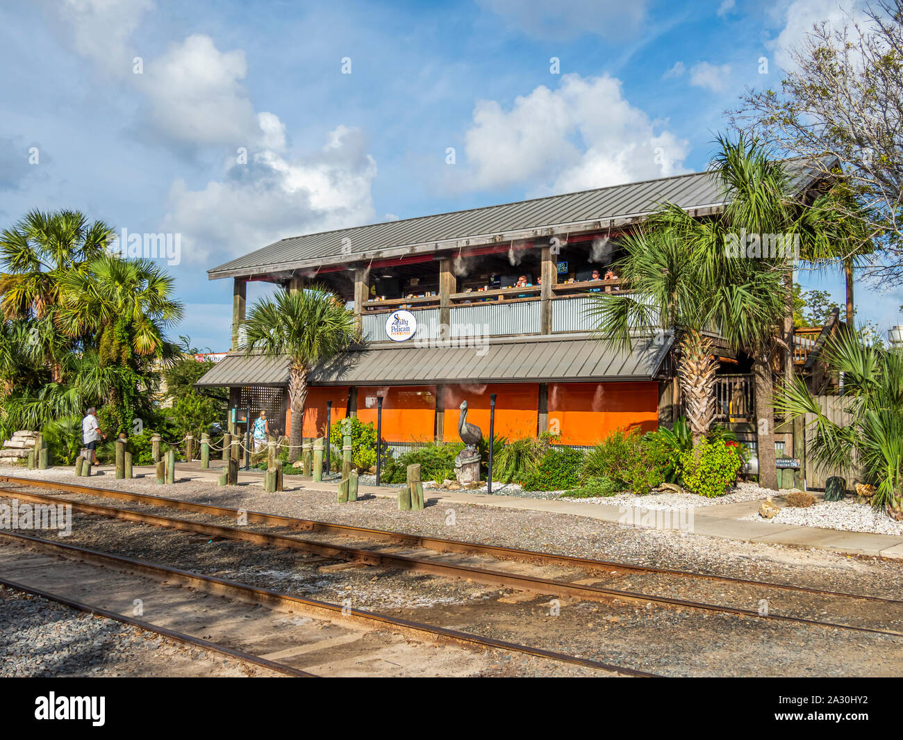 Il salato Pelican Bar & Grill in Fernandina Beach in Amelia Island in Florida negli Stati Uniti Foto Stock