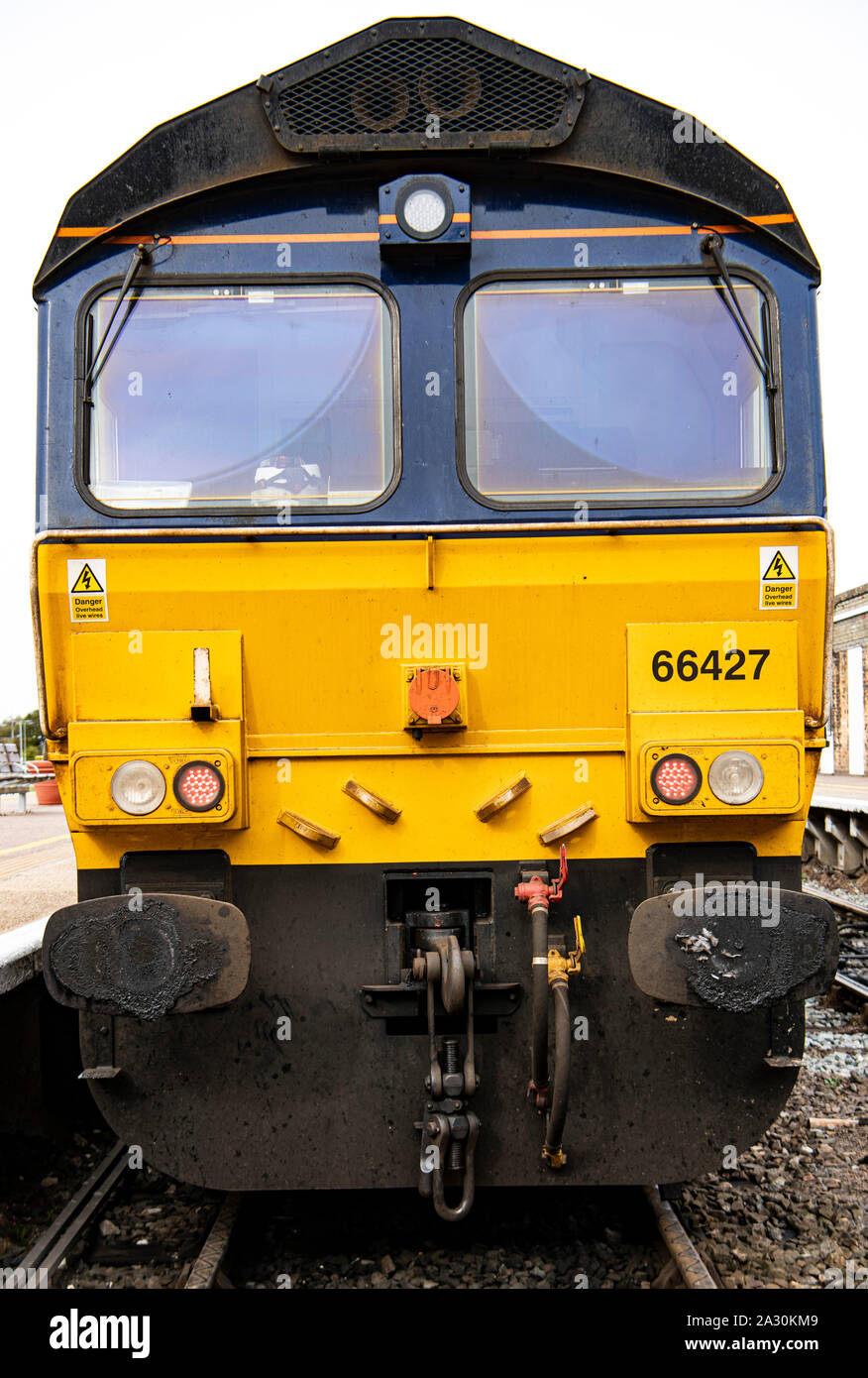 Classe 66 locomotore Great Yarmouth Inghilterra Foto Stock