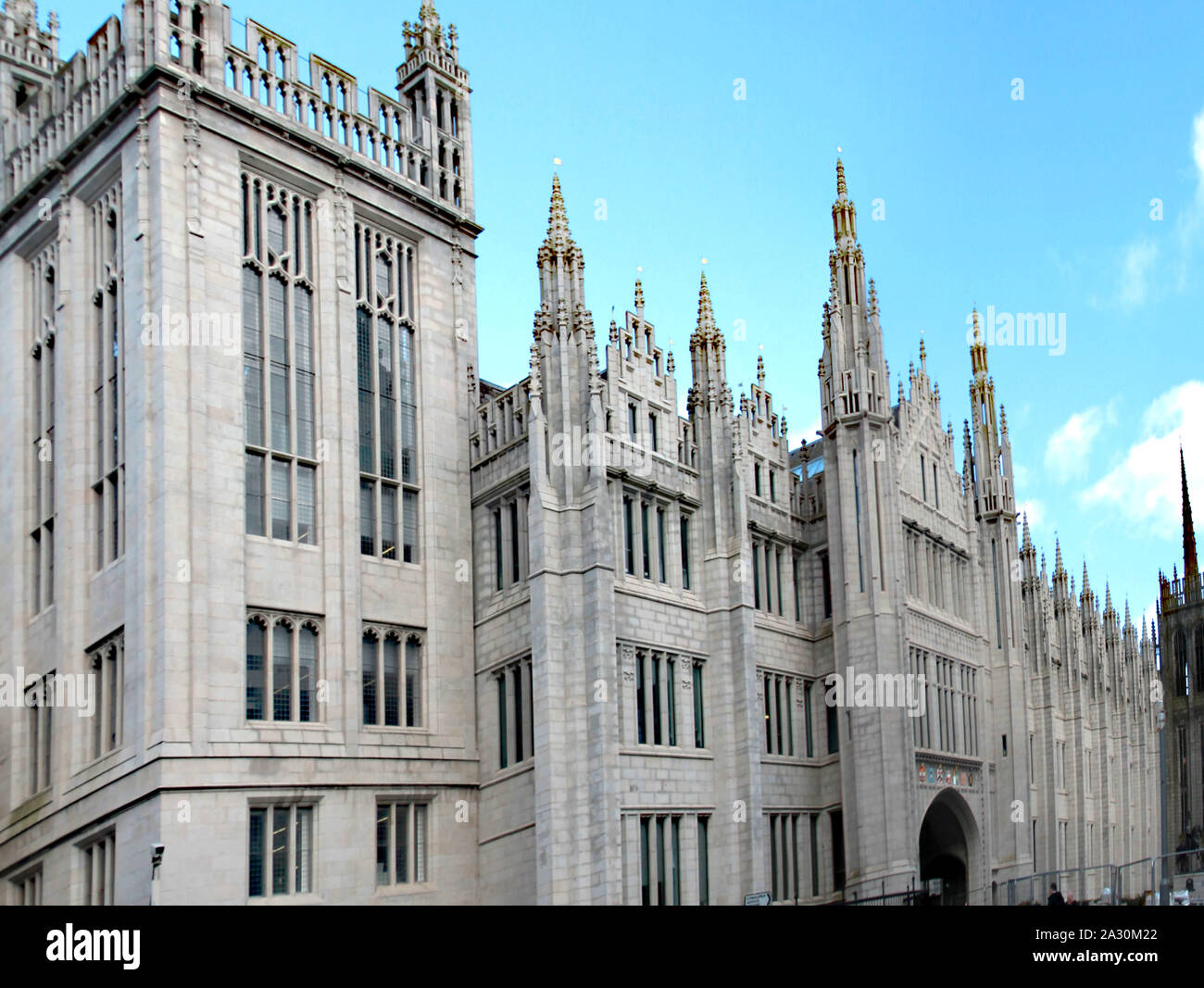 Esterno del Marischal College. Aberdeen, Scozia, Regno Unito Foto Stock