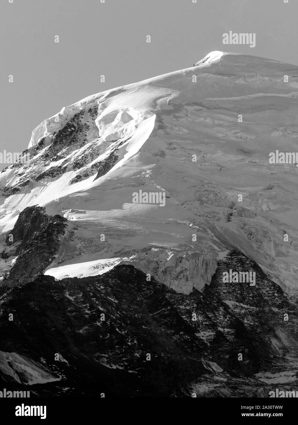 Bordo Mont-Blanc, Chamonix-Mont-Blanc Valley, Alta Savoia, Francia Foto Stock