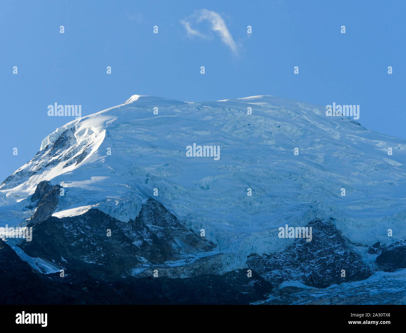 Bordo Mont-Blanc, Chamonix-Mont-Blanc Valley, Alta Savoia, Francia Foto Stock