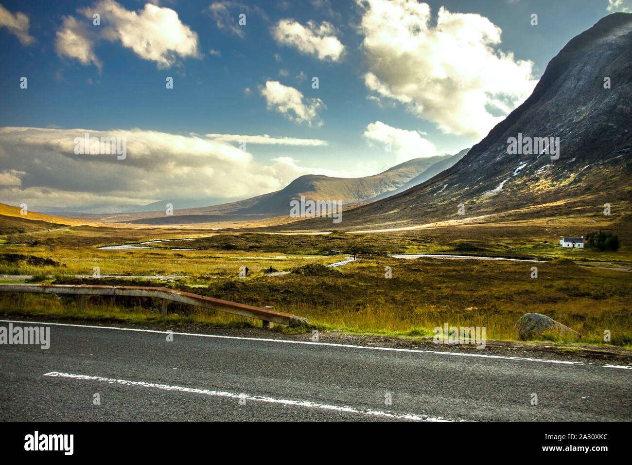 Glencoe. Area di Lochaber nelle Highlands, Scotland, Regno Unito. Highlands scozzesi. Foto Stock