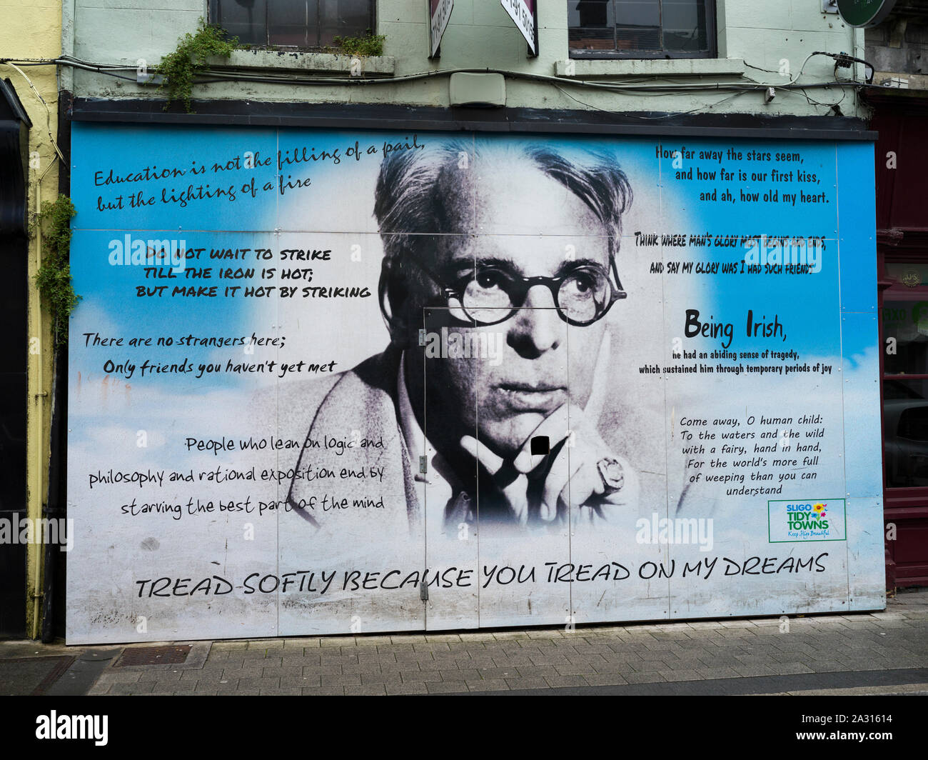 Poster di William Butler Yeats, Sligo, nella contea di Sligo, Irlanda Foto Stock