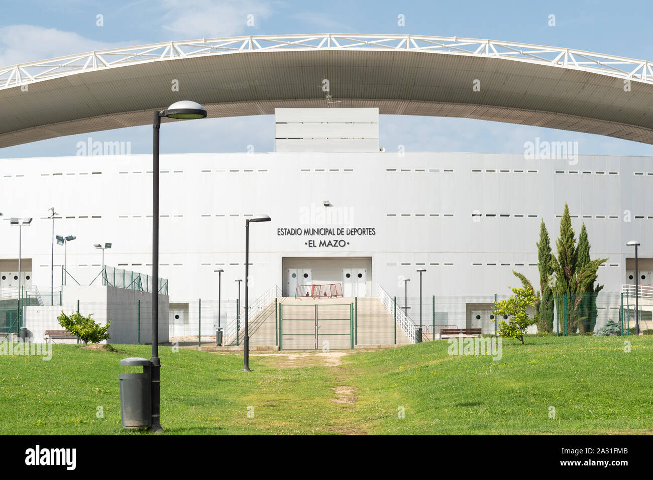 Haro Municipal Sports Stadium El Mazo, Haro, Spagna, Europa Foto Stock