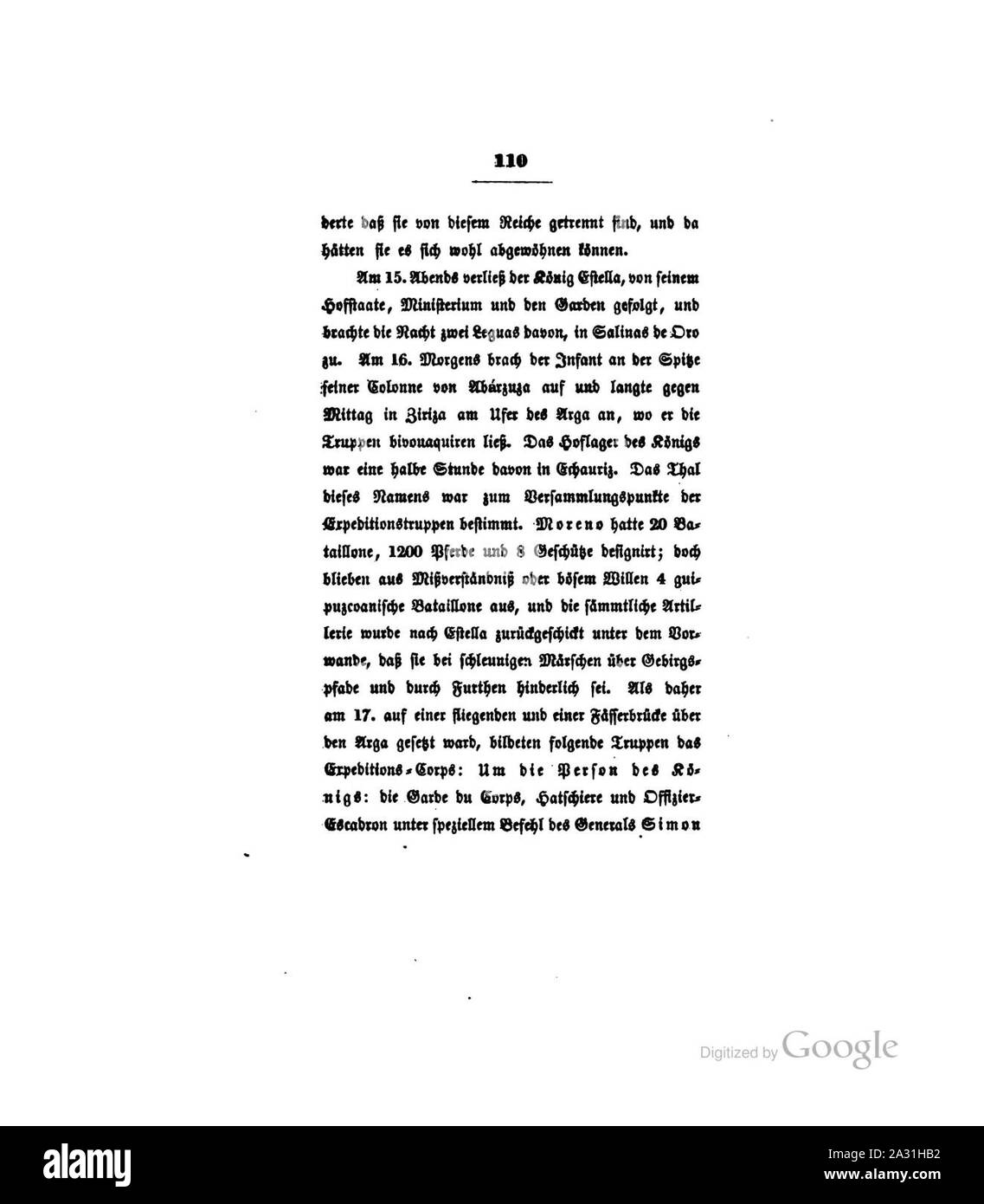 Erinnerungen (Lichnowsky) 110. Foto Stock