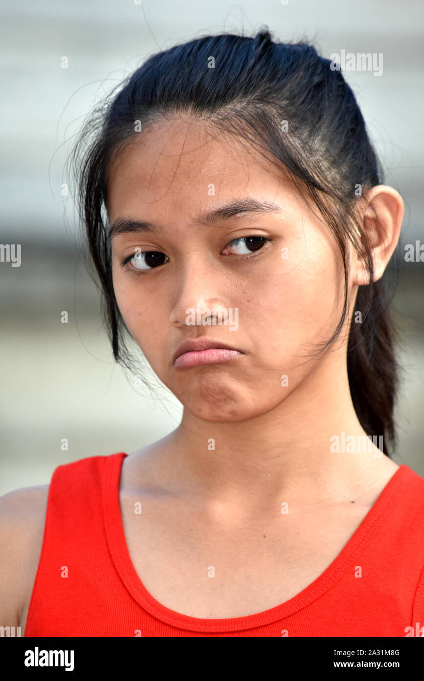 Un depresso Giovane femmina Foto Stock