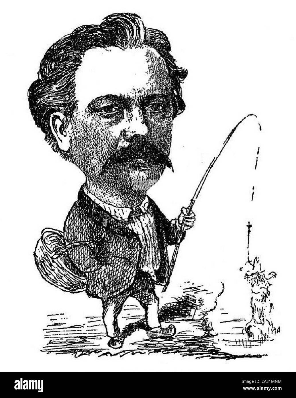 Ernest Dubois - Ritratto-charge par Ernest Chebroux. Foto Stock