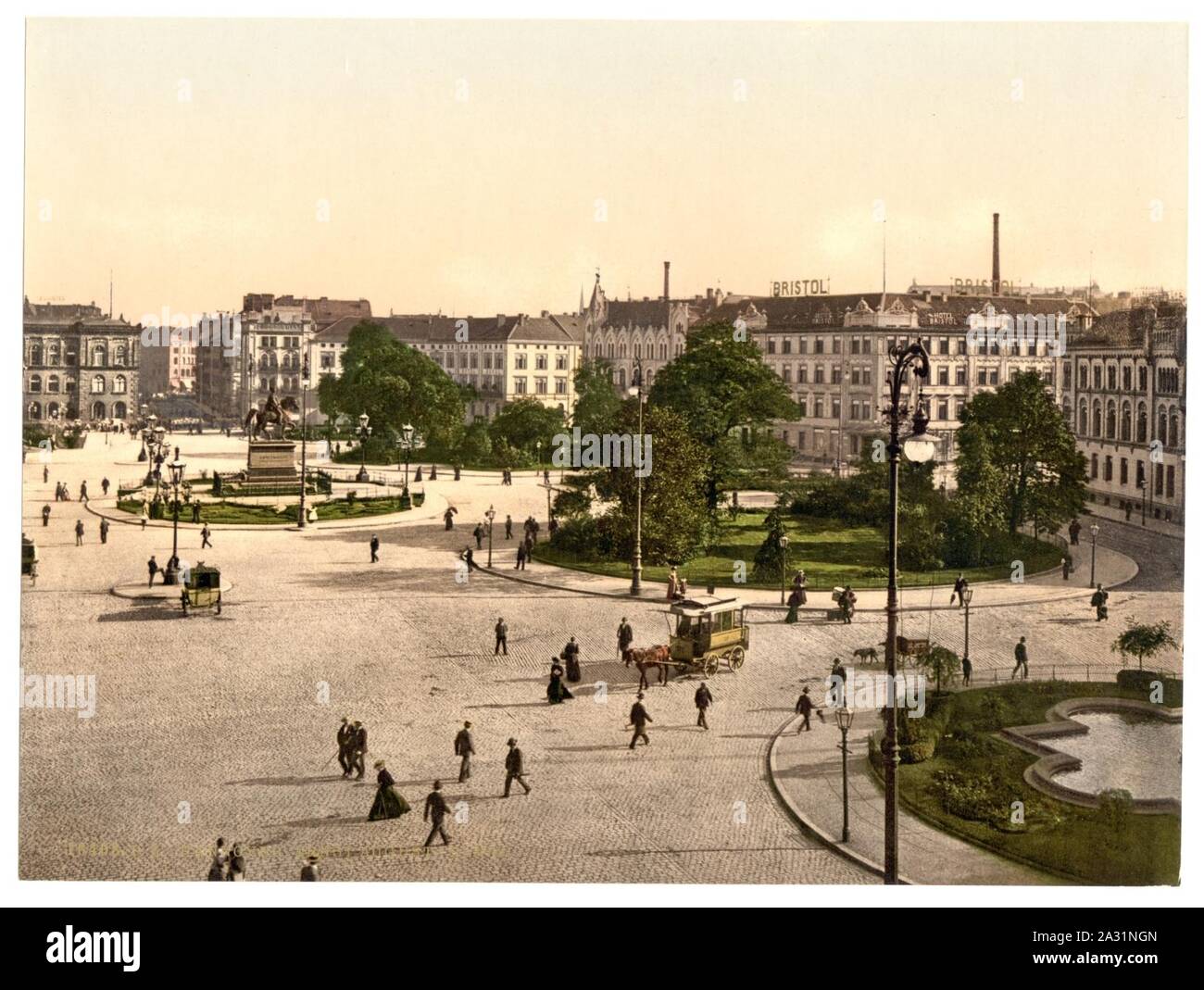 Ernest-August Square, Hannover, Hannover, Germania- Foto Stock
