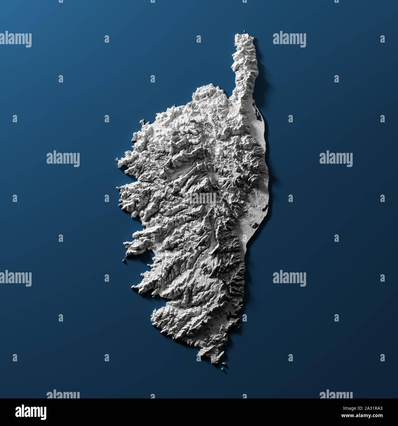 Corsica mappa di sfiato Foto Stock