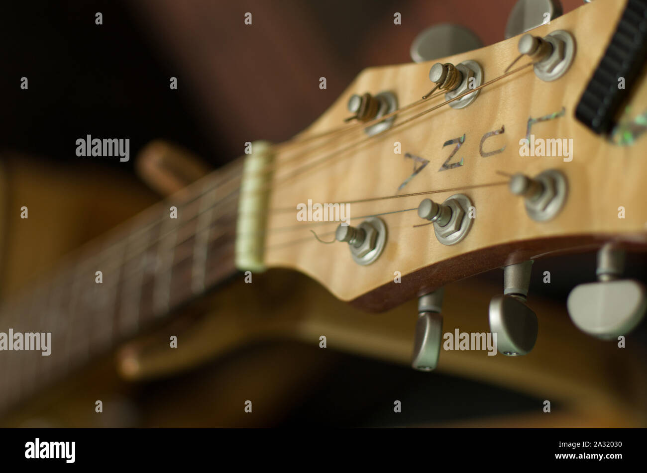 Chitarra in prospettiva Foto Stock