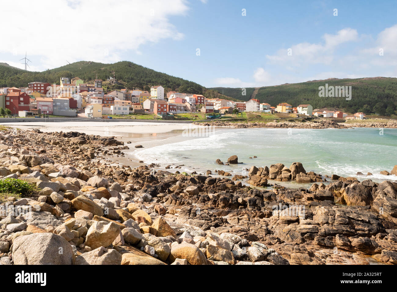 Arou, Galizia, Costa da Muerte, Galizia, Spagna, Europa Foto Stock