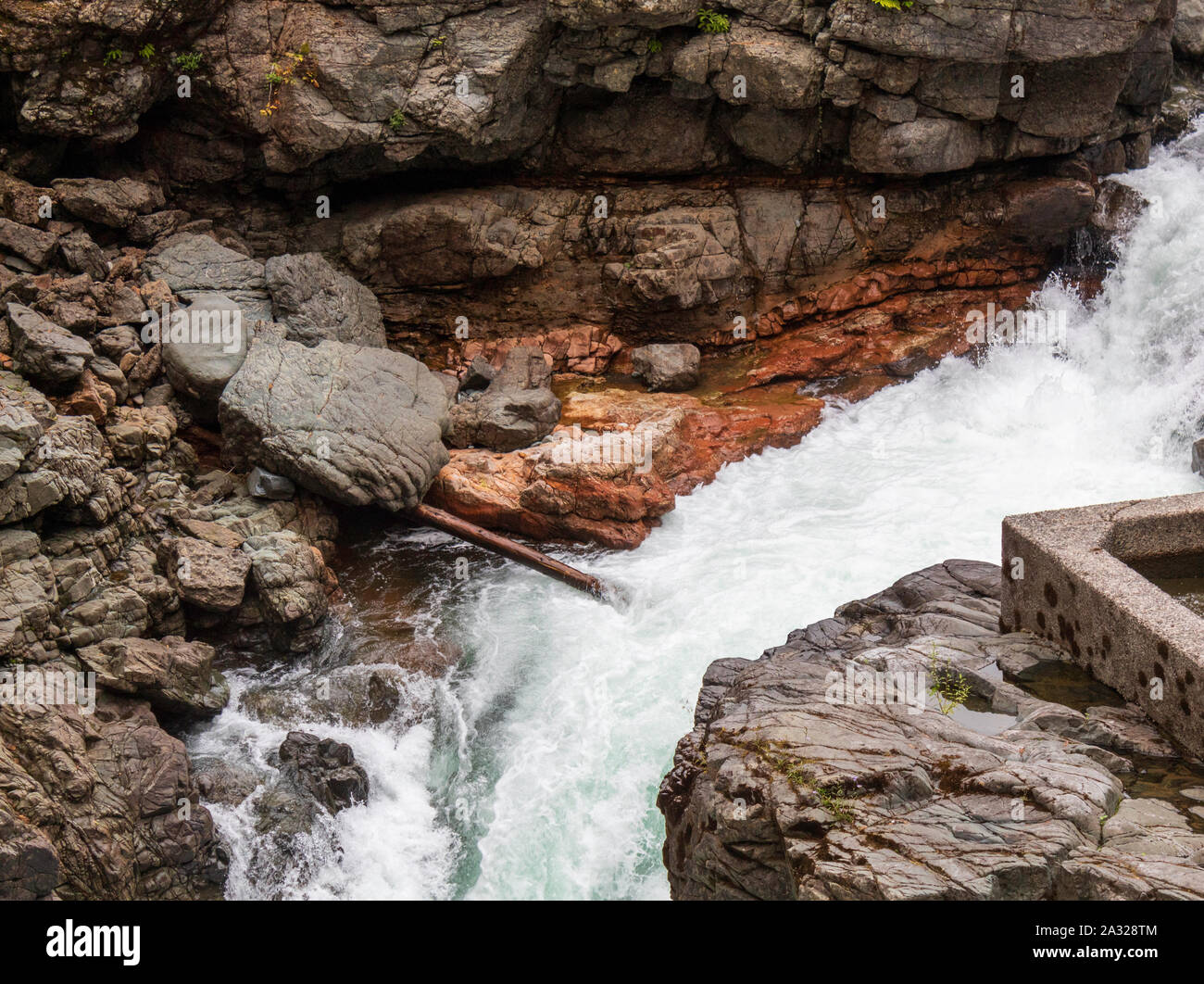 Timbro cascata cade Rapids Foto Stock