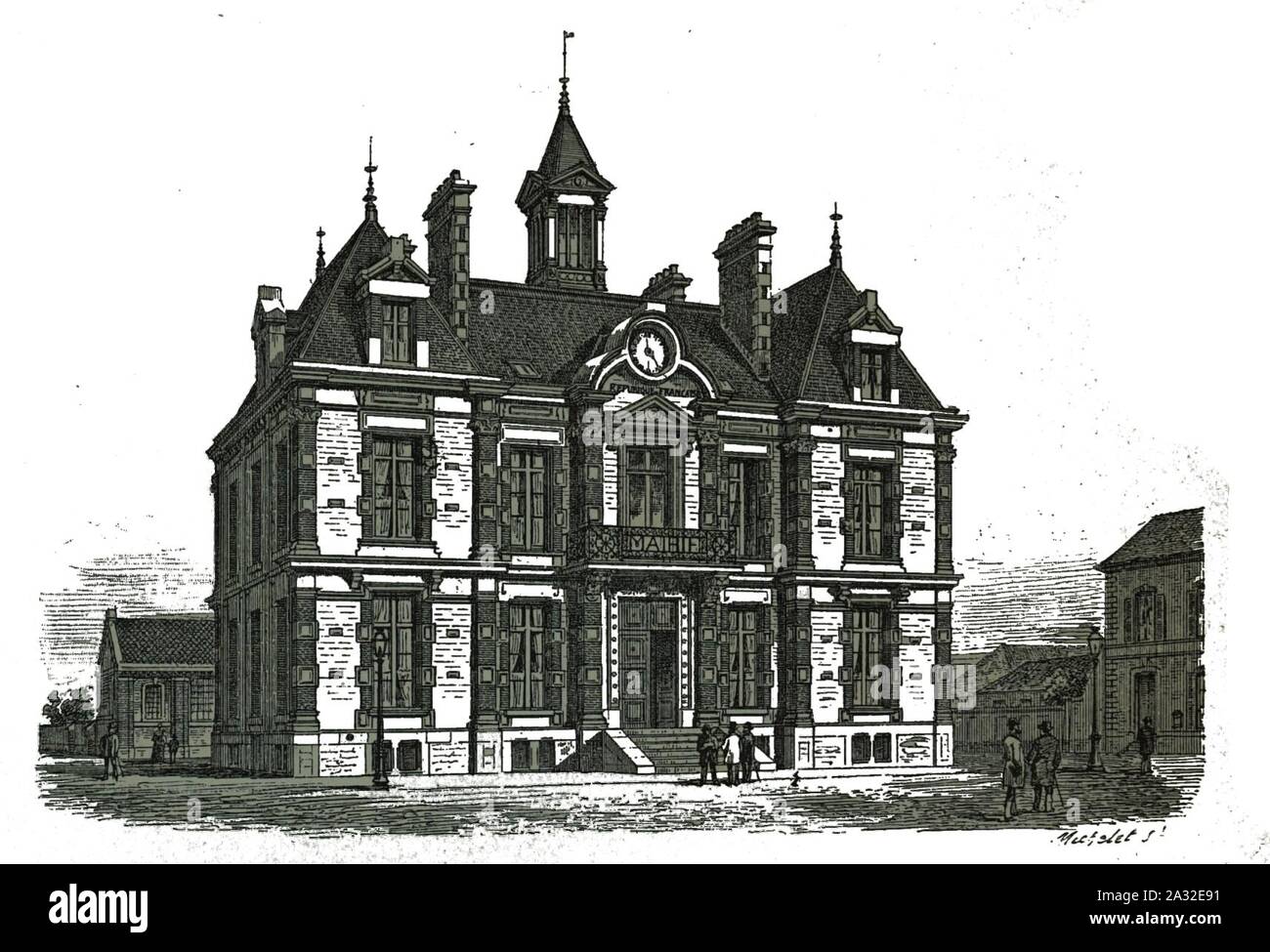 Estissac mairie FIchot 00324. Foto Stock