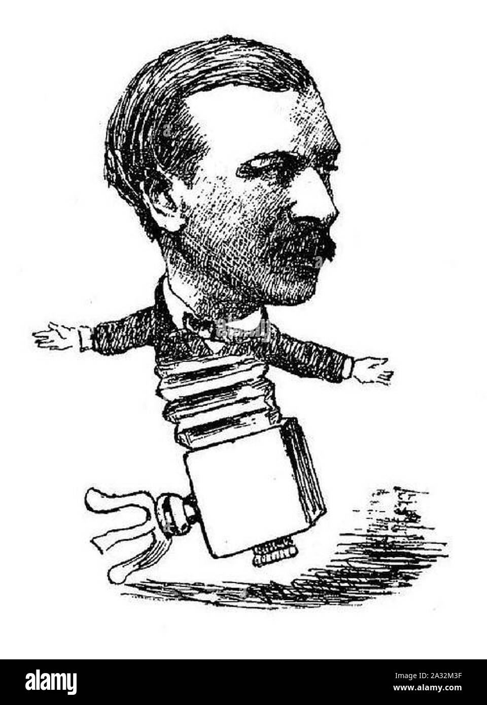 Eugène Baillet - Ritratto-charge par Ernest Chebroux. Foto Stock