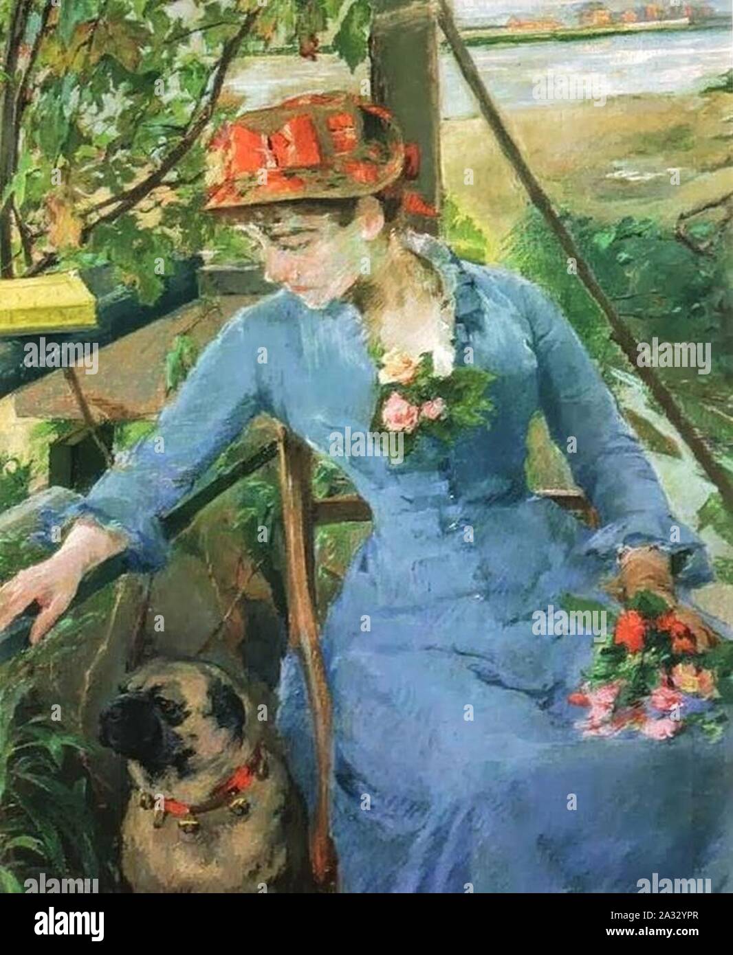 Eva Gonzalès - Sous le berceau (Honfleur). Foto Stock