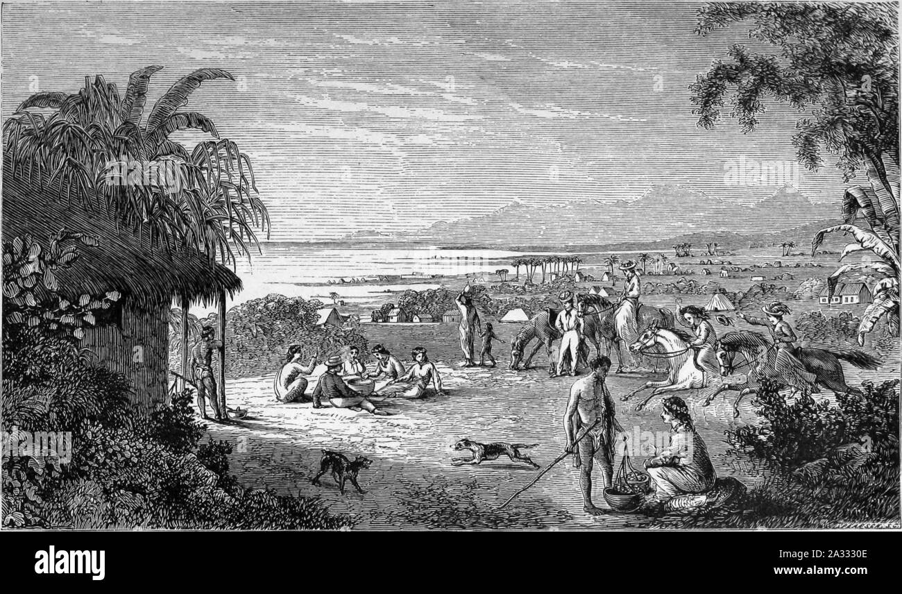 Ewa da Honolulu, 1869 Dopo Burgess. Foto Stock