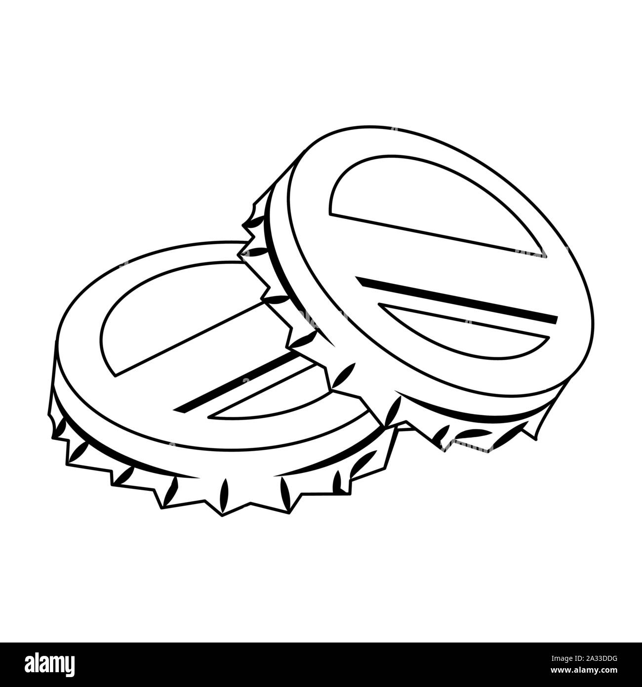 Tappi di soda design Illustrazione Vettoriale