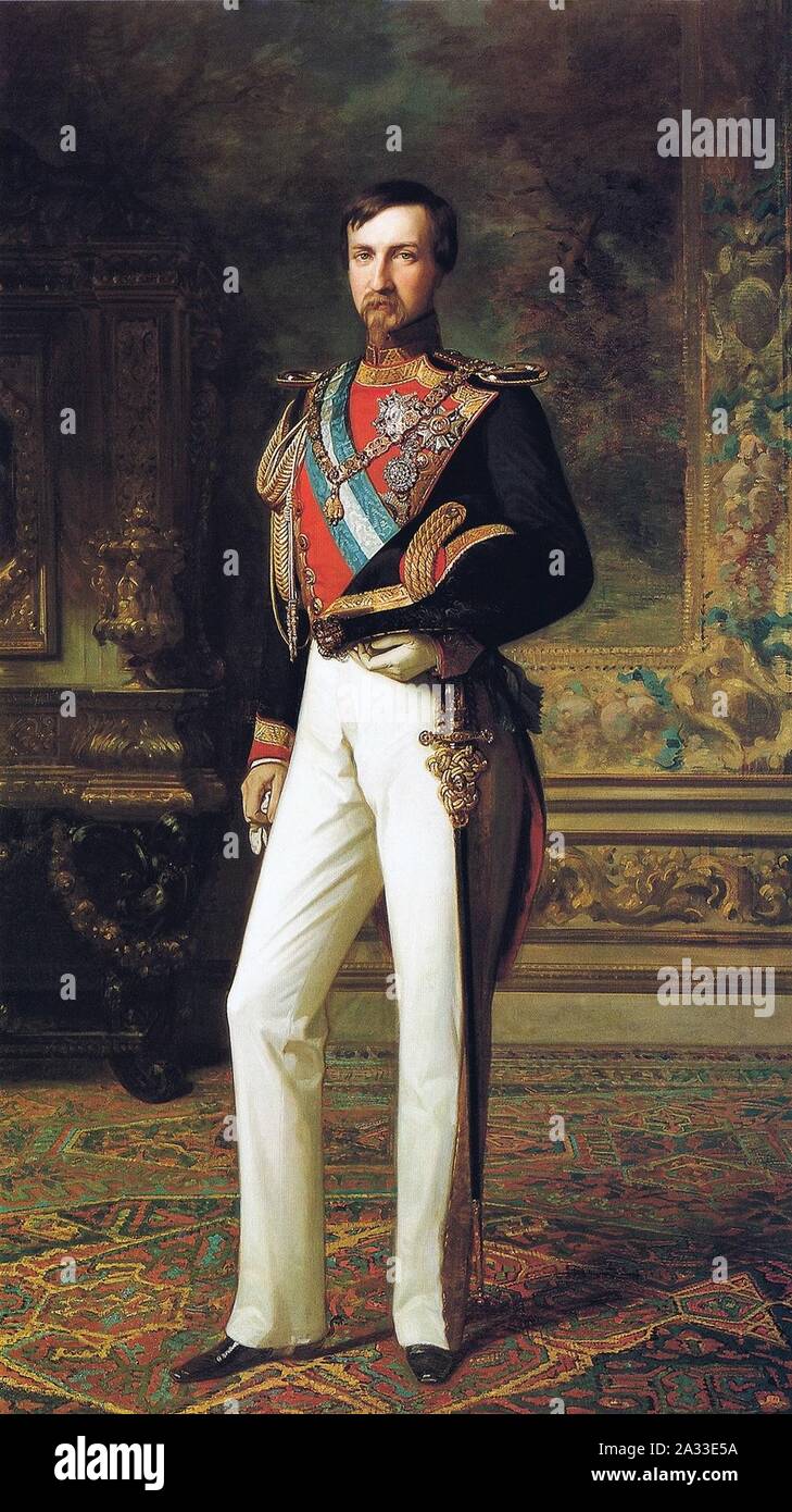 F. de Madrazo - 1851, Antonio de Orleans, Duque de Montpensier (Palacio Real de Madrid, 220 x 128 cm). Foto Stock