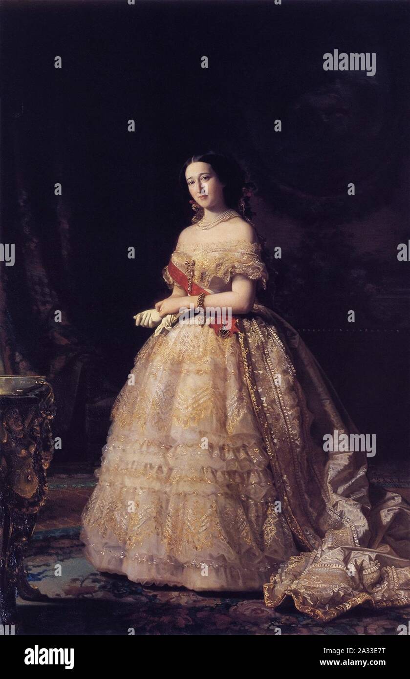 F. de Madrazo - 1855 Francisca de Sales Portocarrero y Palafox, Duquesa de Alba (Palacio de Las Dueñas, Sevilla). Foto Stock