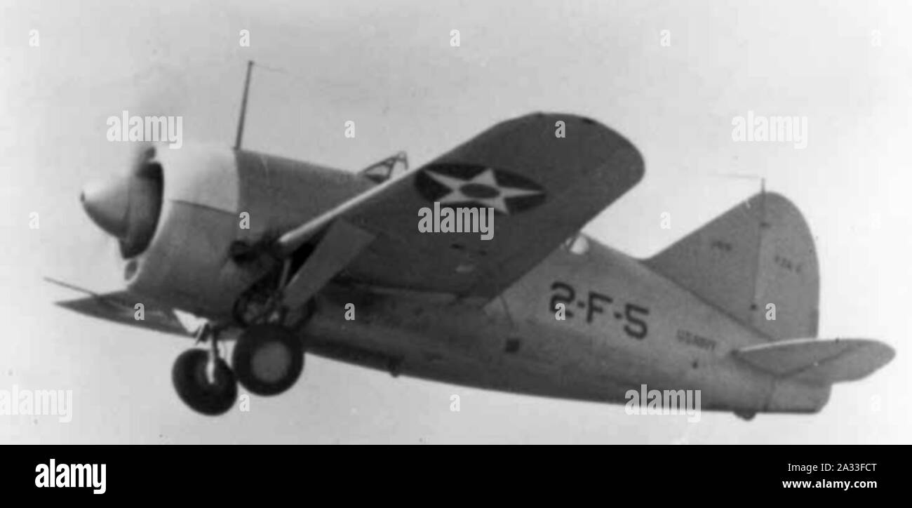 F2A-2 VF-2 ritraendo landing gear 1940. Foto Stock
