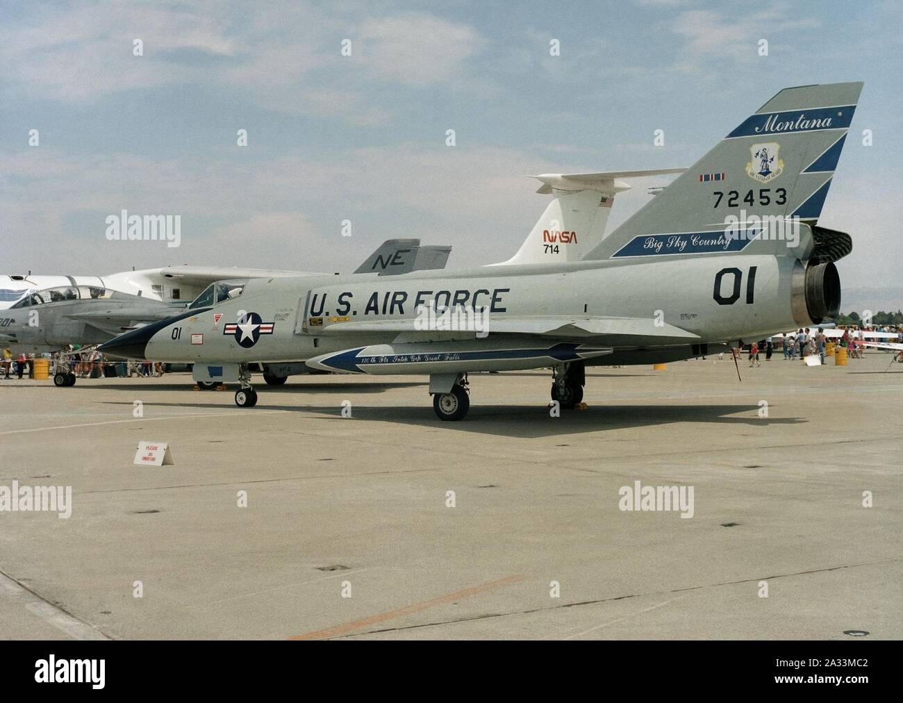 F-106A Montana ANG a Moffett Field 1985. Foto Stock