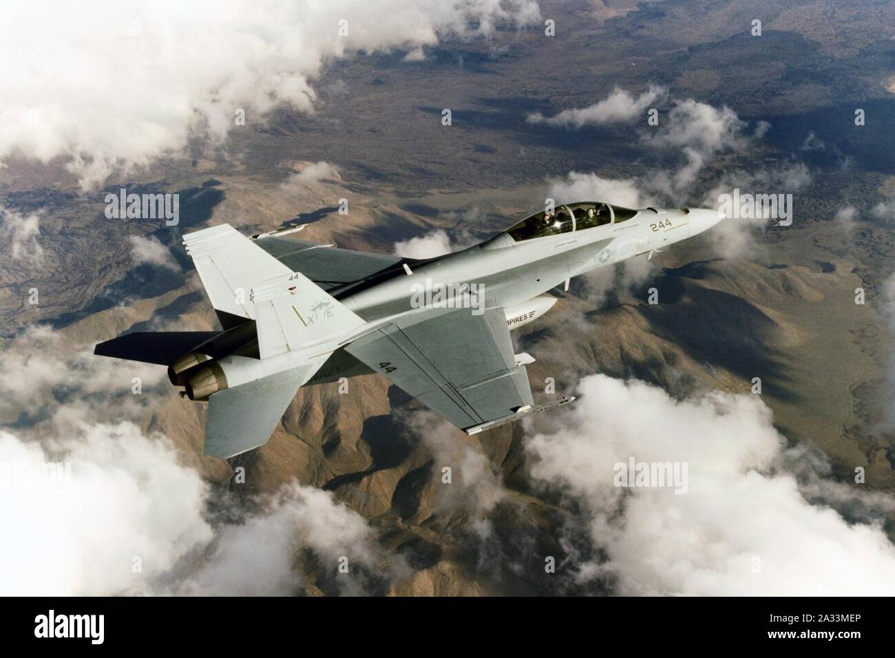 FA-18 Super Hornet VX-9 con AESA radar. Foto Stock