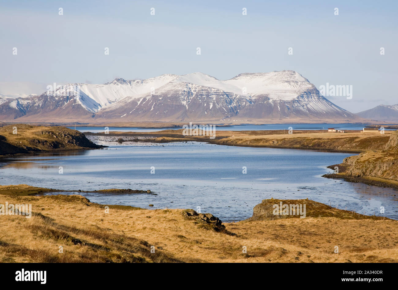 Paesaggio islandese nella penisola sn¾fellsnes Foto Stock
