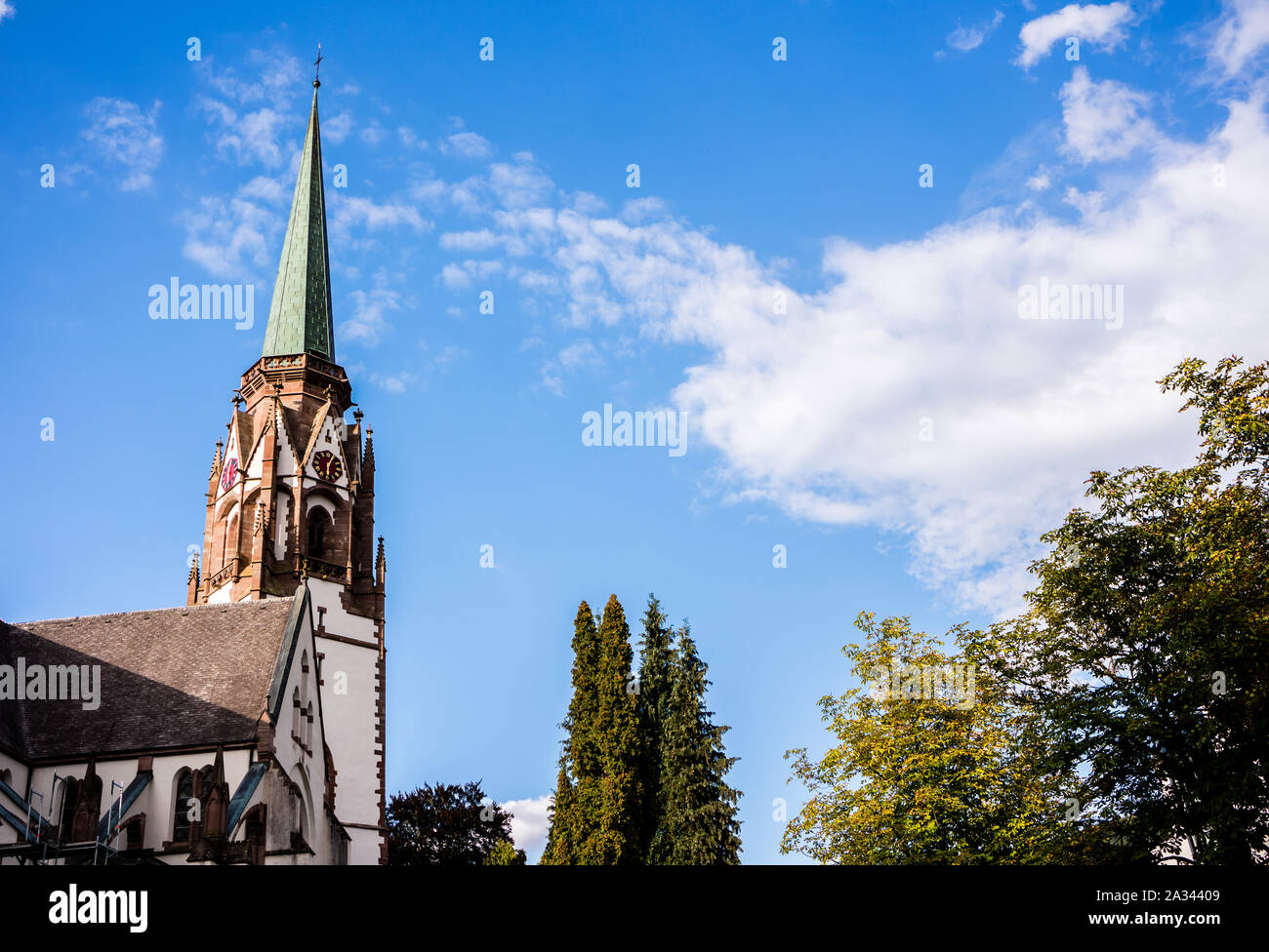 Villaggio Chiesa in Schoenau Foto Stock