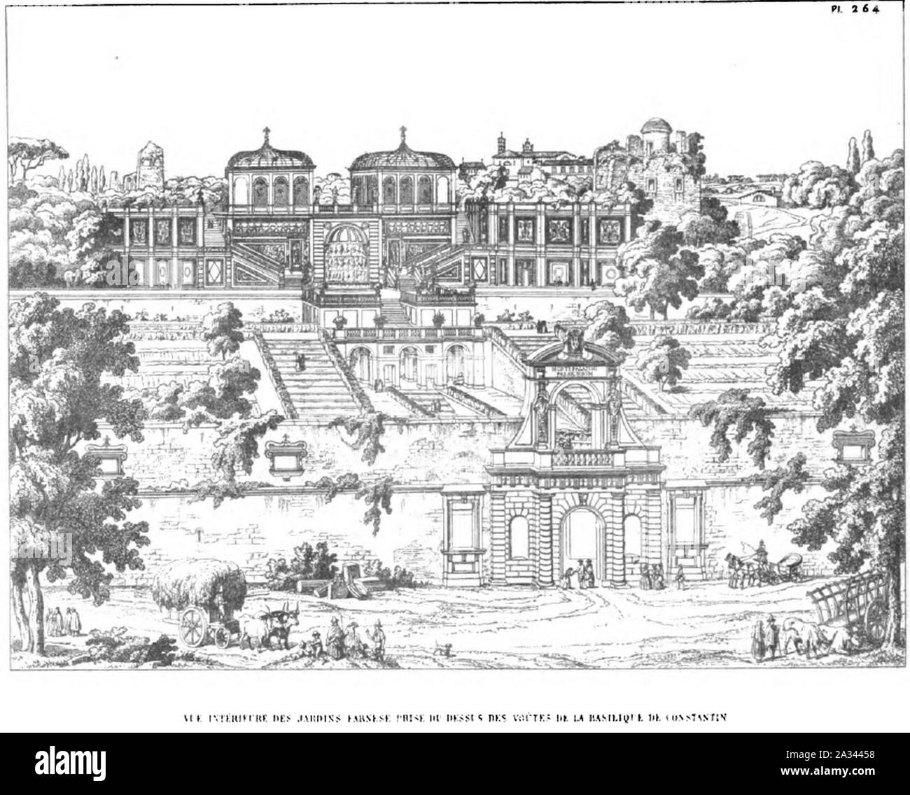 Giardino Farnese. Foto Stock
