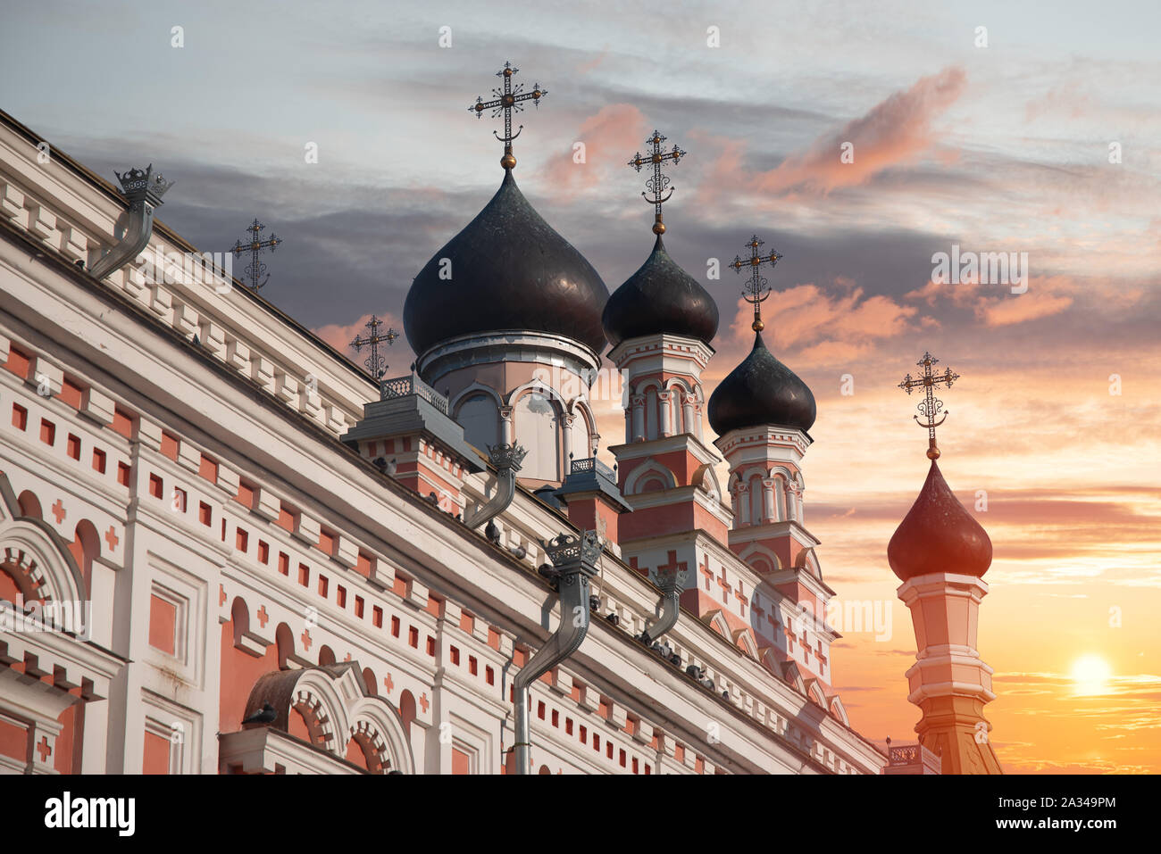 L antica città europea di Grodno in Bielorussia. Foto Stock