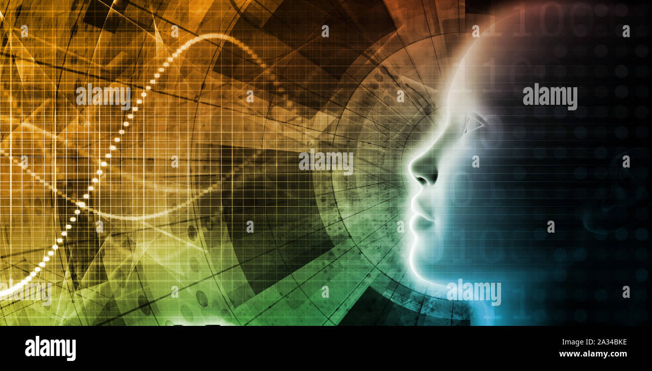 Deep macchina ad apprendimento digitale con intelligenza di rete Foto Stock