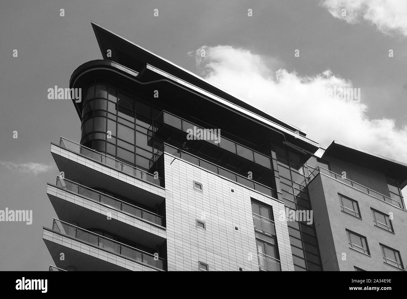 SKYLINE, moderno blocco di appartamenti St. Peters Street, Leeds Foto Stock