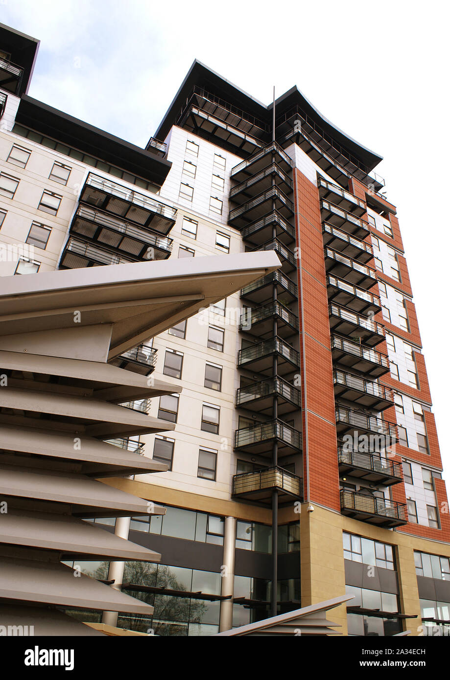 SKYLINE, moderno blocco di appartamenti St. Peters Street, Leeds Foto Stock