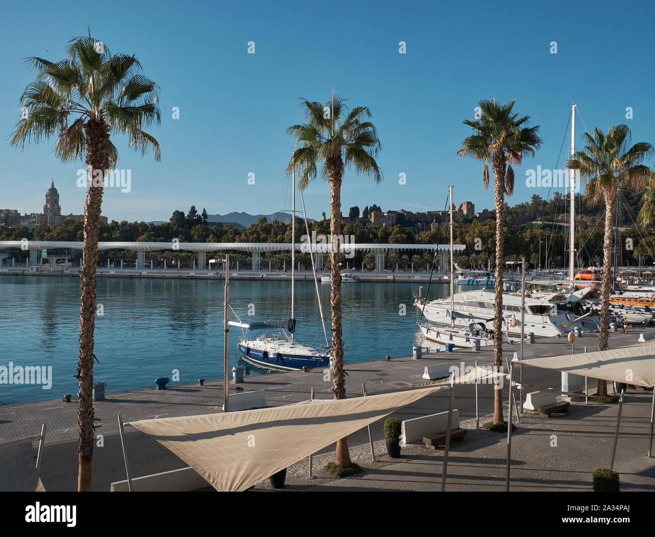 Porto di Málaga, Spagna. Foto Stock