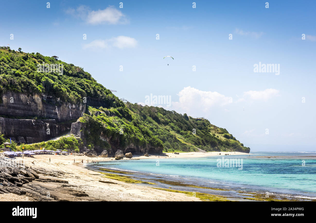 Famoso Pantai Pandawa beach sull'isola di Bali, Indonesia Foto Stock