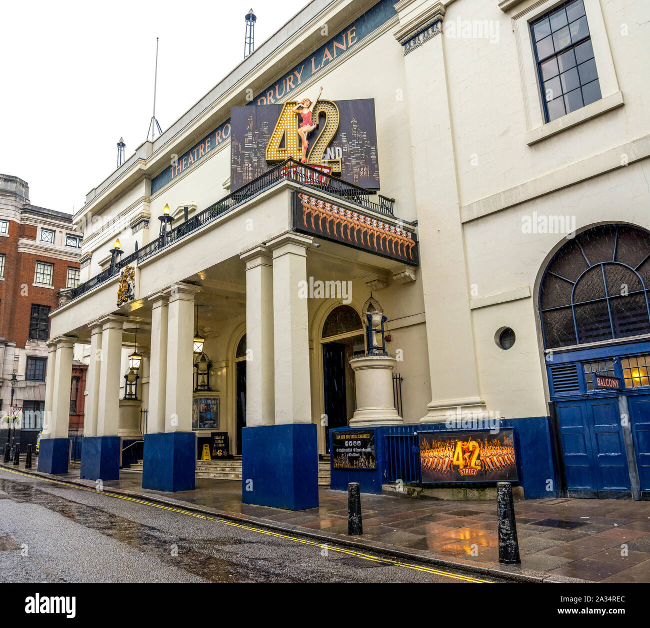 Theatre Royal edificio tra Drury Lane e Catherine Street, Londra, Regno Unito Foto Stock