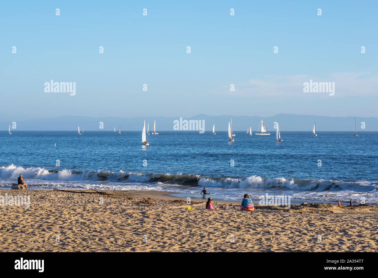 Twin Lakes State Beach. Santa Cruz, in California, Stati Uniti d'America. Foto Stock