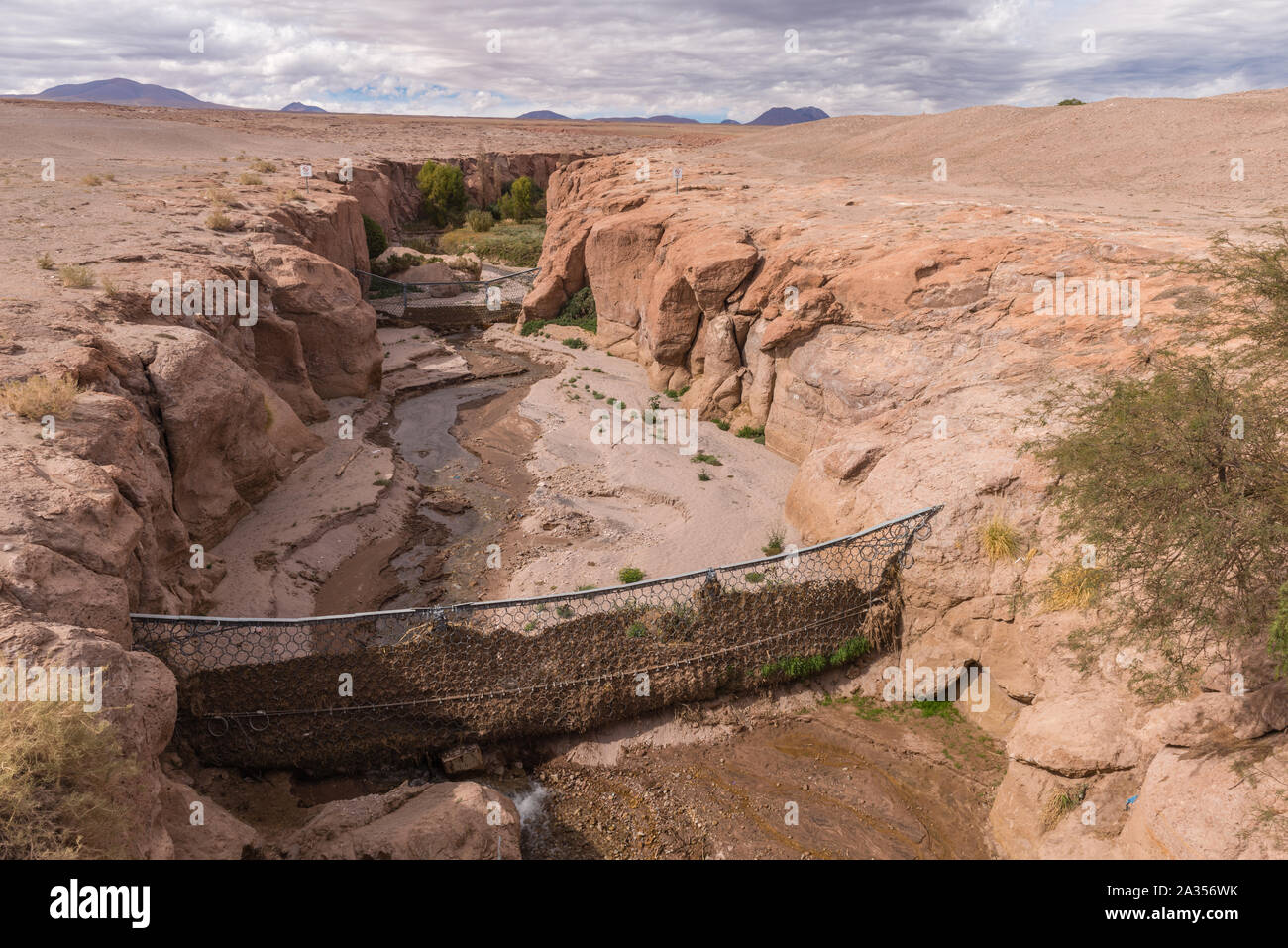Città di Toconao, una piccola città nel deserto, Región de Antofagasta, San Pedro de Atacama deserto di Atacama, Cile, America Latina Foto Stock