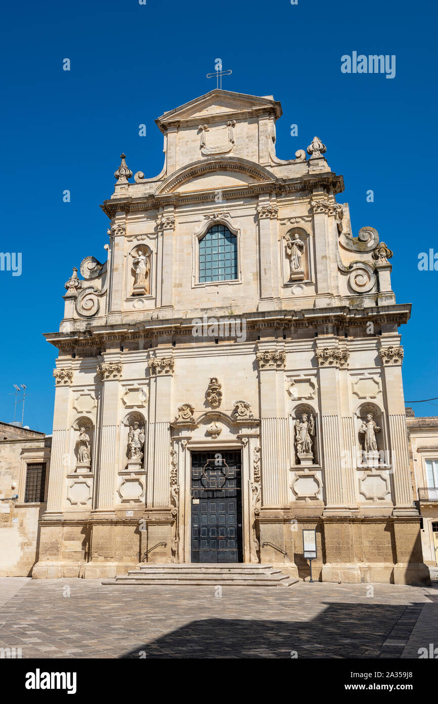 Chiesa di Santa Maria della Provvidenza o delle Alcantarine (Chiesa di Santa Maria della Provvidenza) in Lecce, Puglia (Puglia) nel Sud Italia Foto Stock