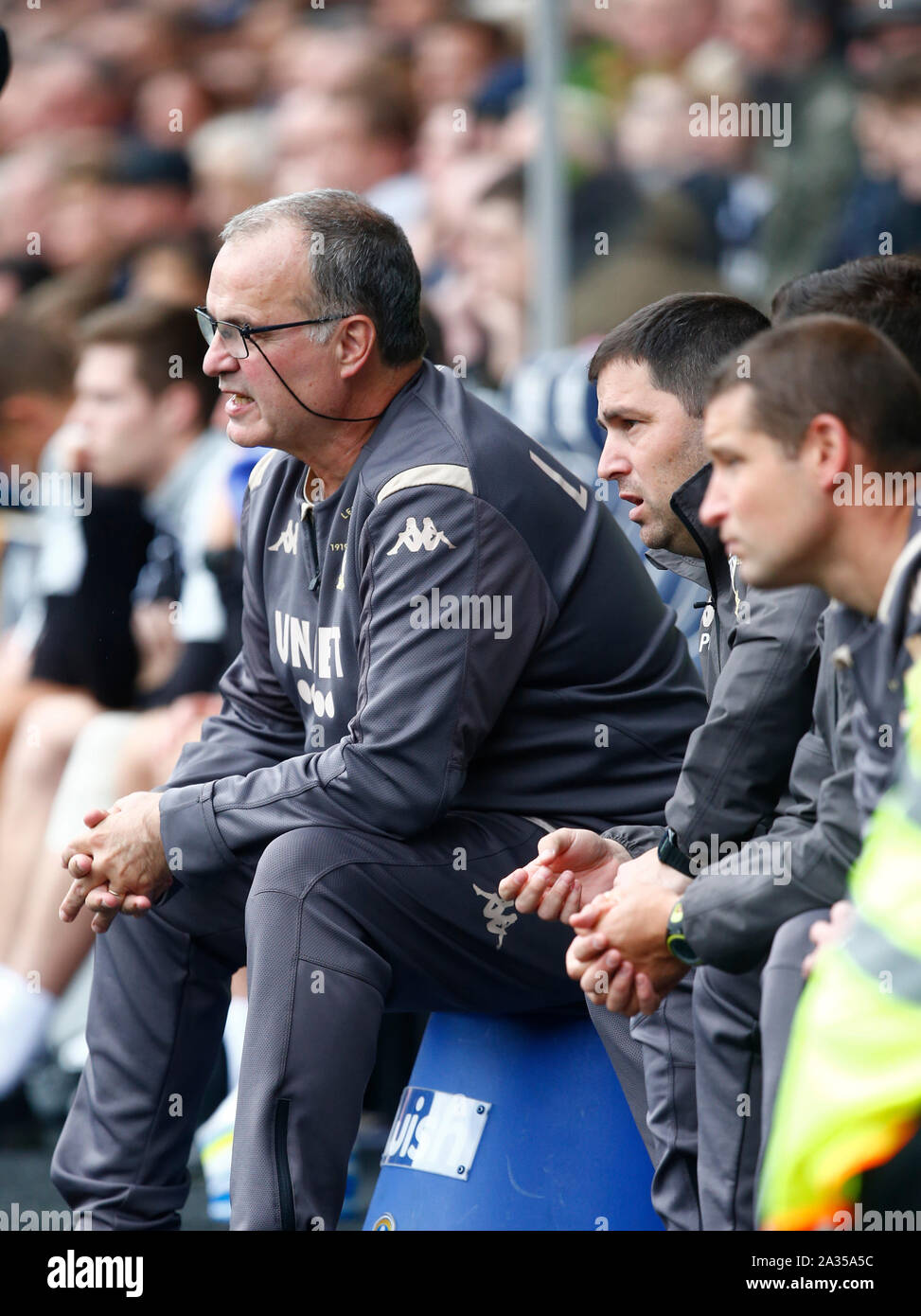 Londra, Regno Unito. 5 Ottobre, 2019. Leeds United manager Marcelo Bielsa durante l'inglese Sky scommessa campionato tra Millwall e Leeds United in Den, Londra, Inghilterra il 05 ottobre 2019 Credit: Azione Foto Sport/Alamy Live News Foto Stock