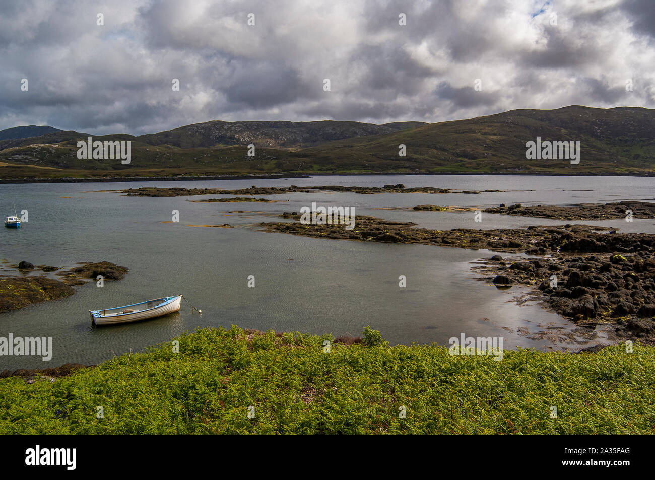 Vedute Nord Loch Aineort, Western Isles Foto Stock