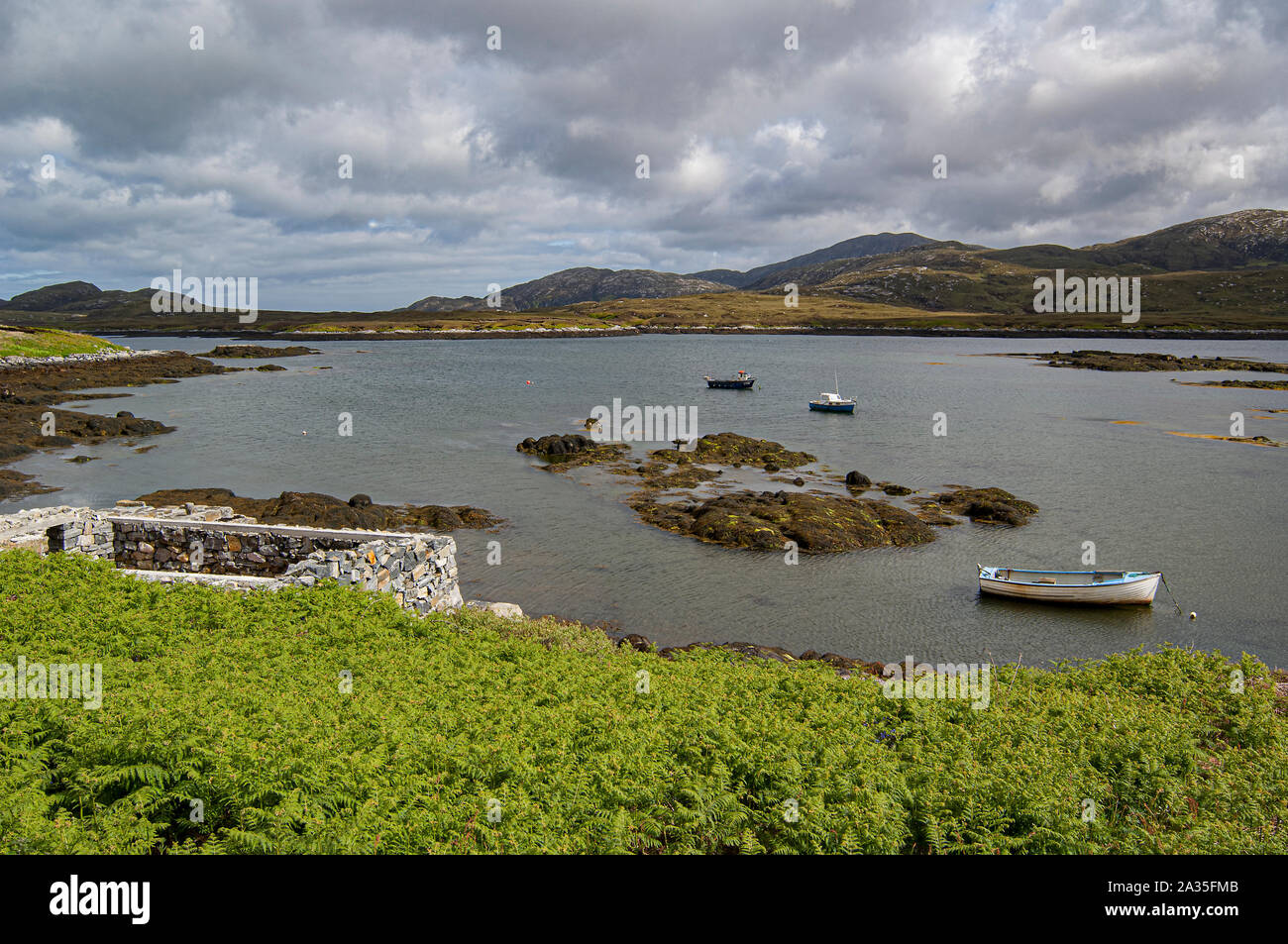 Vedute Nord Loch Aineort, Western Isles Foto Stock