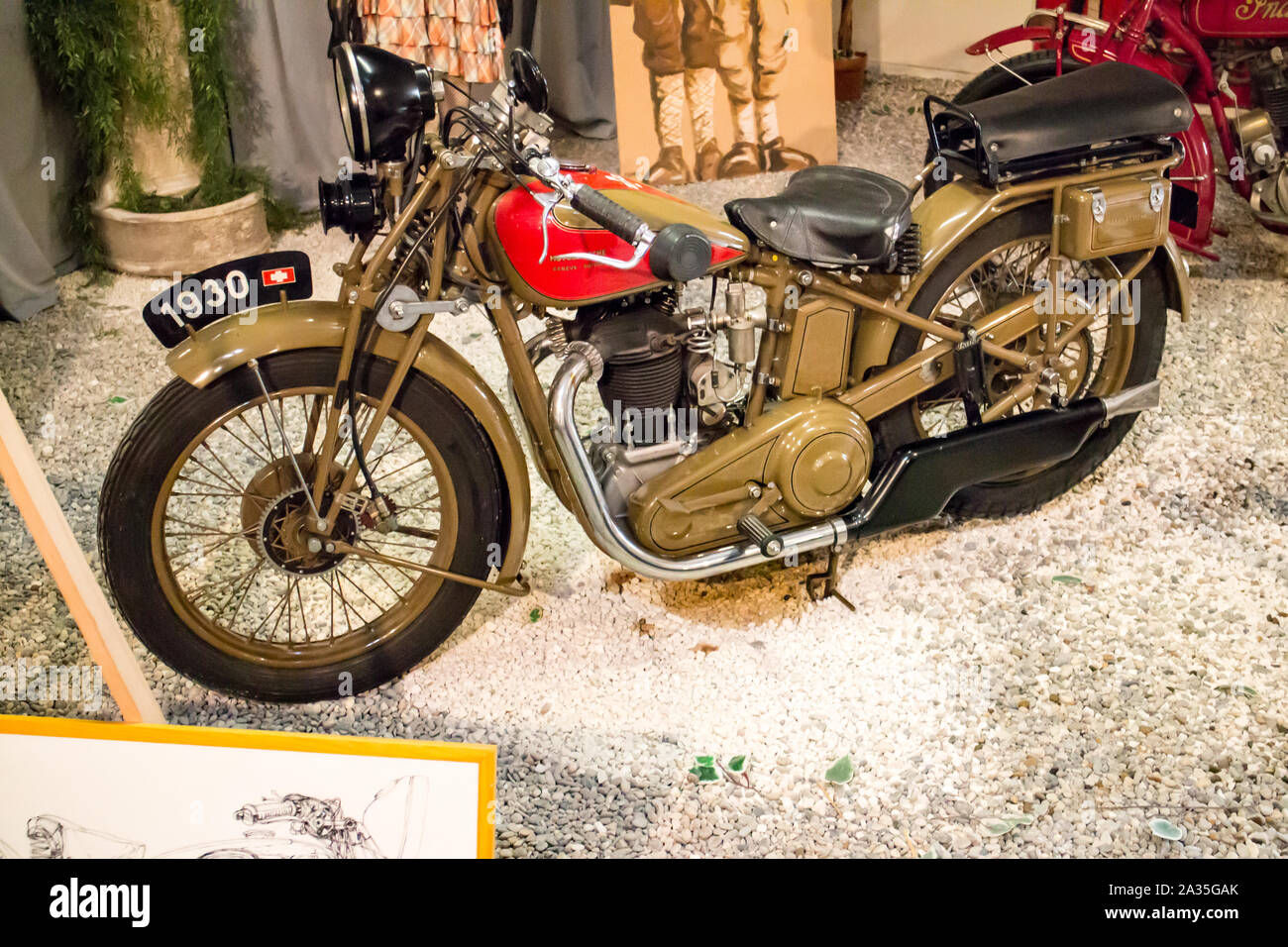 Musée de la moto à Marseille (Francia) Motobike Museum di Marsiglia : Motosacoche 409BL 350cc 1929 (Svizzera) Foto Stock