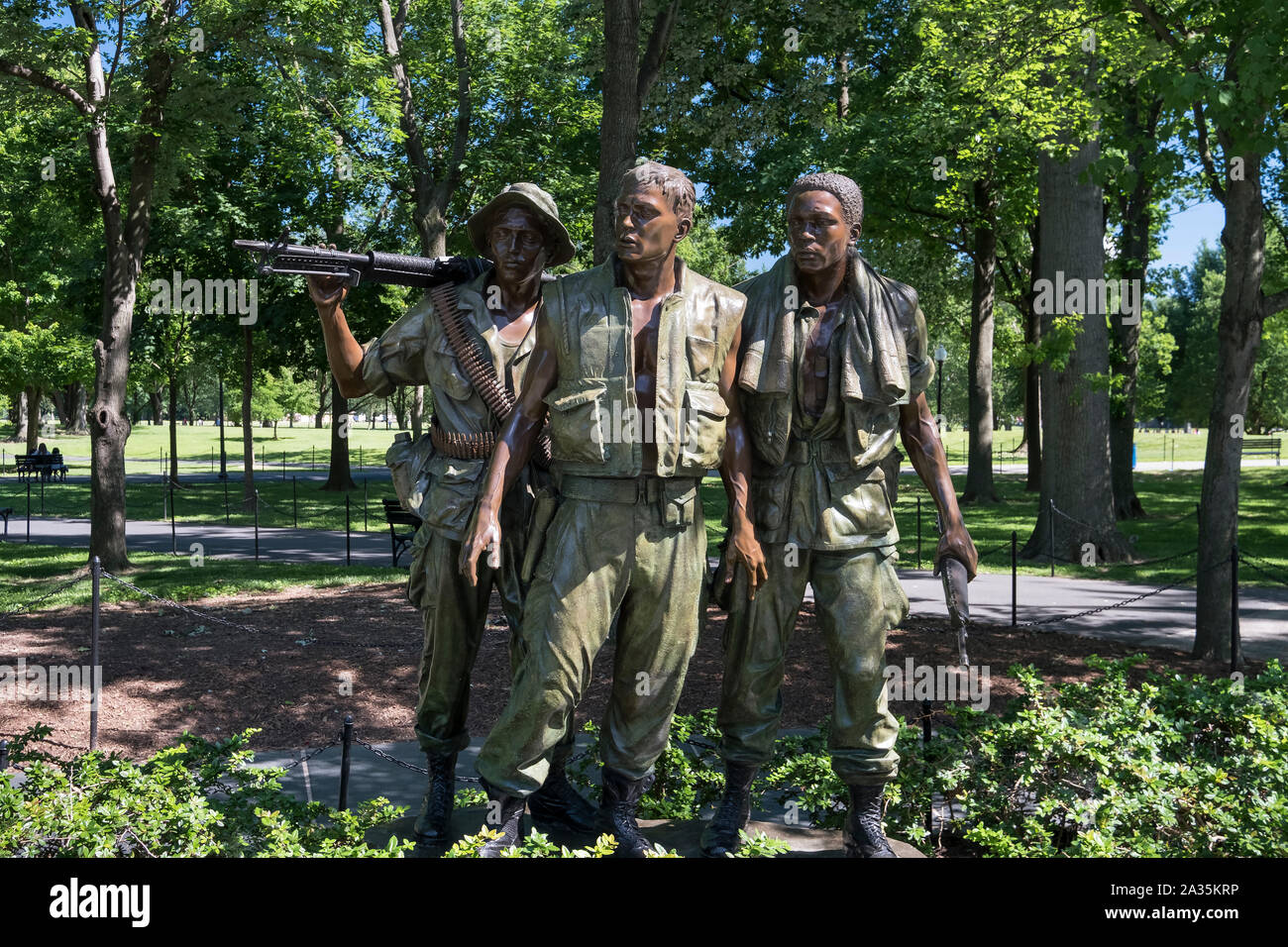 Il Memoriale dei Veterani del Vietnam, il Mall di Washington DC, Stati Uniti d'America Foto Stock